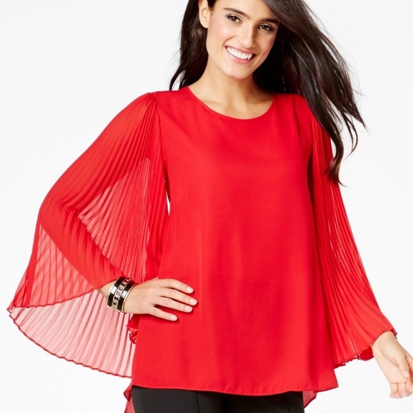 vince camuto red blouse